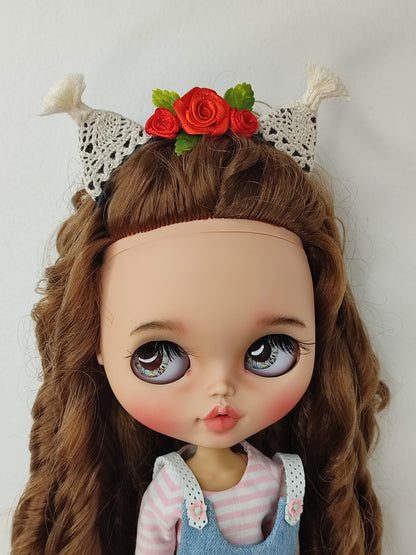 Headband cat ears for Blythe doll, hair headband